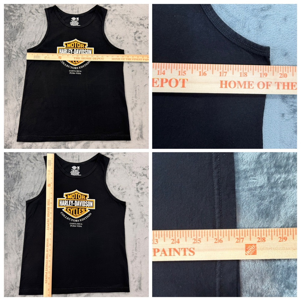 Harley-Davidson Costa Rica Beach Tank Top Mens Medium Black Pura Vida Dealer - Picture 4 of 8